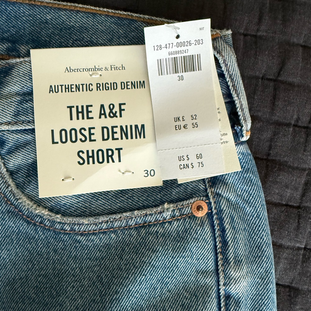 Abercrombie & Fitch Classic Blue Denim Shorts - Picture 3 of 3